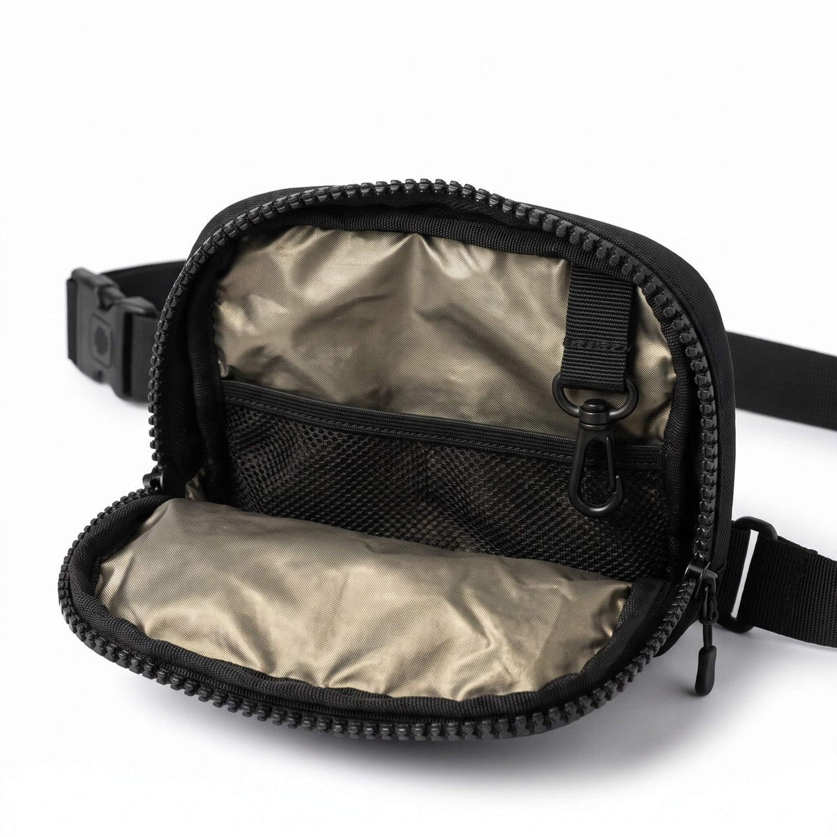 Interior de la bandolera con forro anti-RFID