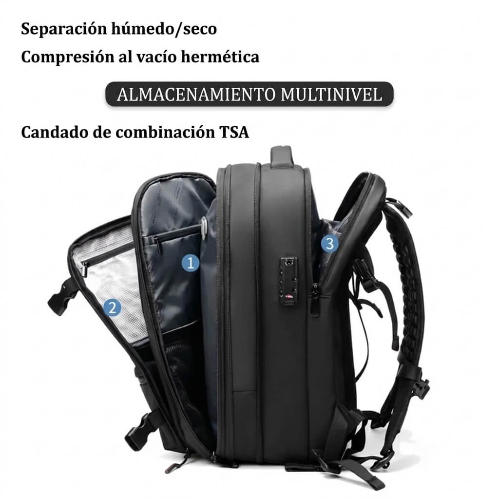 Mochila de compresión de viaje